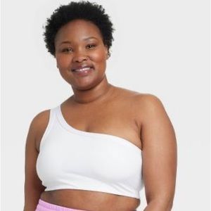 All in Motion Women's Light Support Brushed Sculpt Asymmetrical Sports Bra